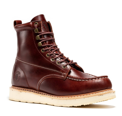 ROCKROOSTER Norwood Cherry Brown Men's 6 inch Soft Toe Wedge Work