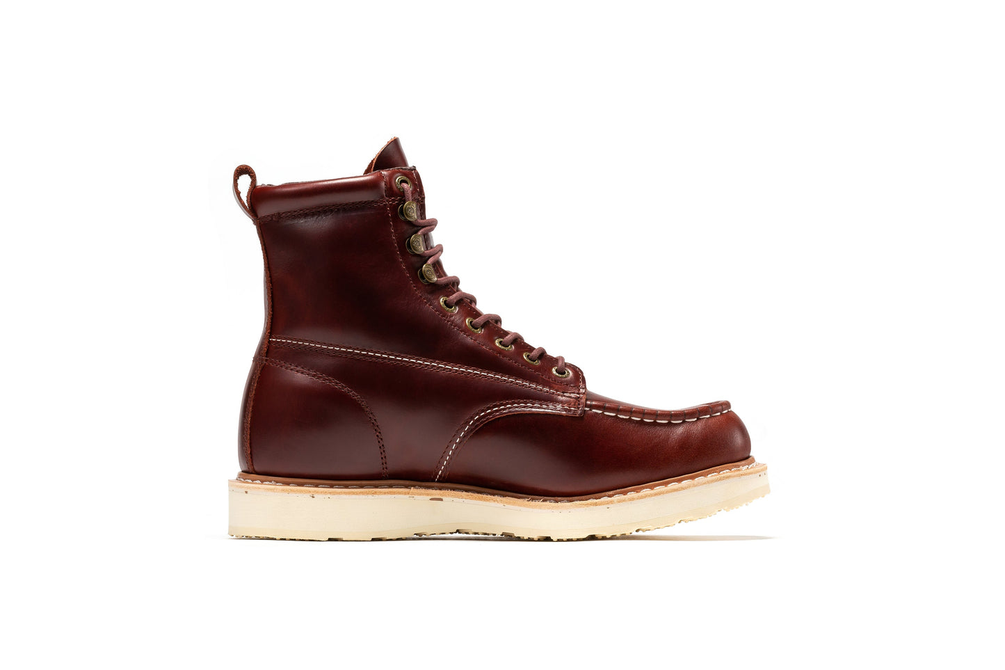 ROCKROOSTER Norwood Cherry Brown Men's 6 inch Soft Toe Wedge Work