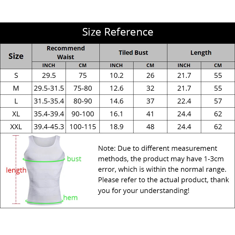 Slimming Vest Men's Slimming Underwear Body Shaper Waist Cincher