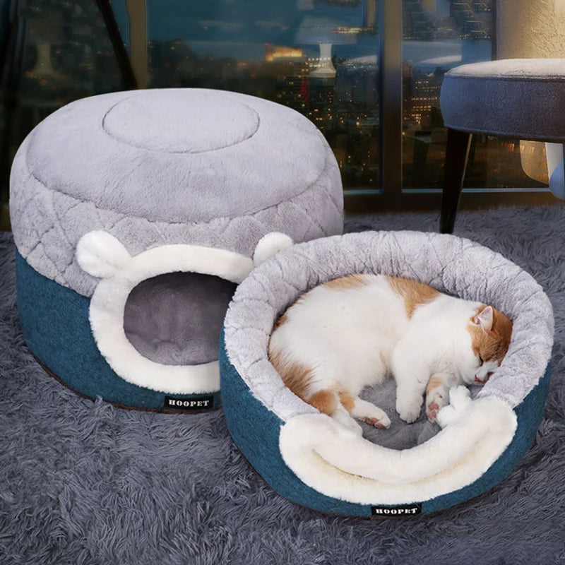 HOOPET Cat Bed House Soft Plush Kennel Puppy Cushion Small Dogs Cats