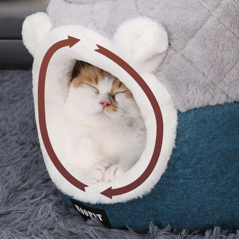 HOOPET Cat Bed House Soft Plush Kennel Puppy Cushion Small Dogs Cats