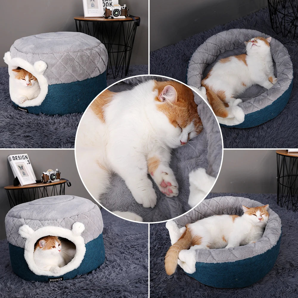 HOOPET Cat Bed House Soft Plush Kennel Puppy Cushion Small Dogs Cats