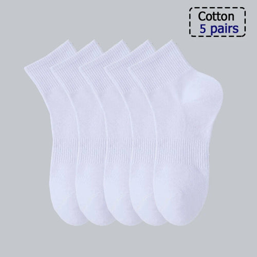 3/5/6 Pairs Cotton Outdoor Sports Socks, Sweat Absorbing and Odor