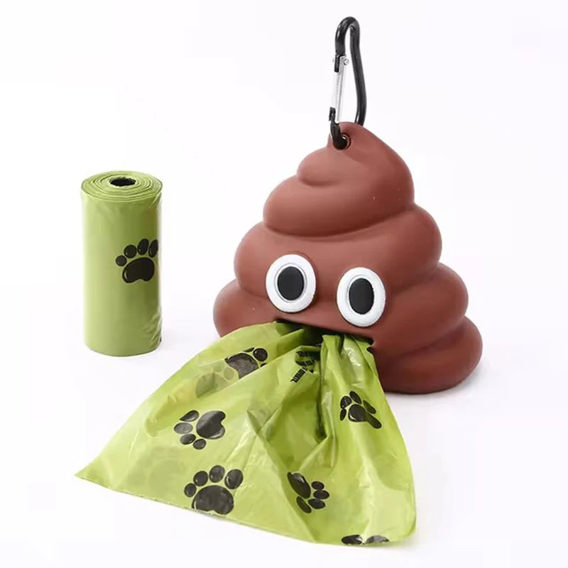 Pet Fecal Bag Dispenser Cat Dog Outdoor Garbage Pocket Hanging Buckle