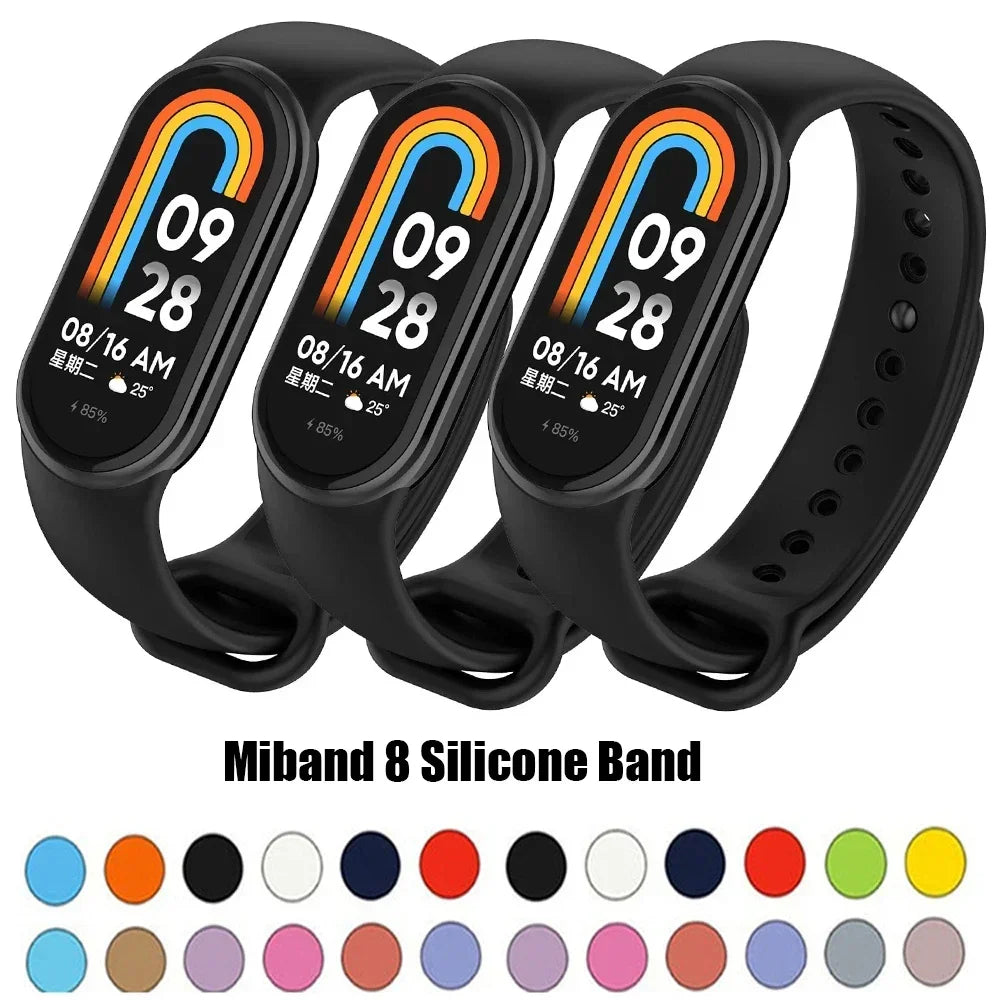 Silicone Strap For Xiaomi Mi band 8-8 NFC Sport Belt Replacement