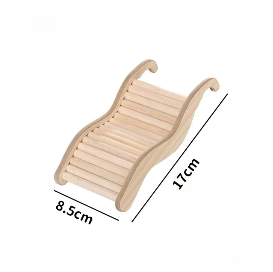 1PC Wooden Wave Staircase Hamster Toy Pet Supplies Cage Decor