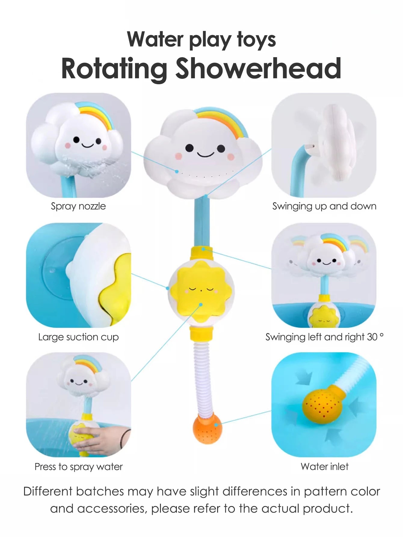 1pcs Kids cloud shower toy, baby bathtub toy, children's bathtub water