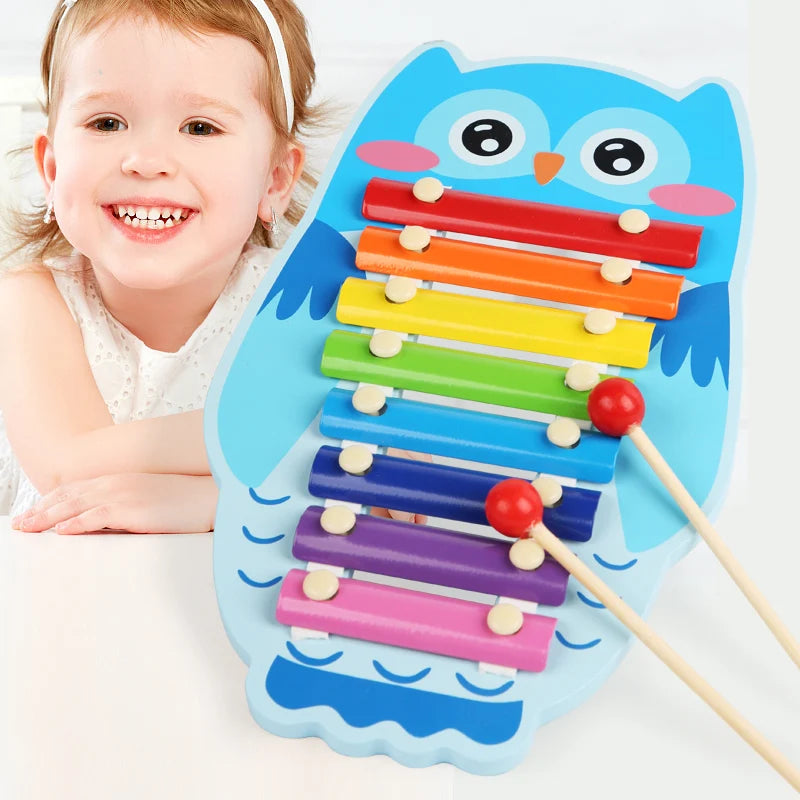 Montessori Wooden 8 Scal Xylophone Musical Instrument Toys