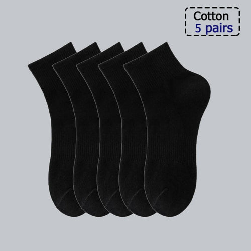 3/5/6 Pairs Cotton Outdoor Sports Socks, Sweat Absorbing and Odor