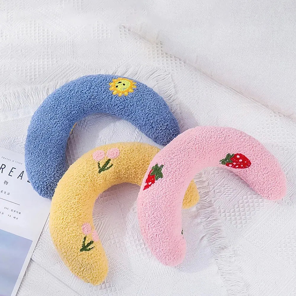 1PC Little Pillow for Cats, Ultra Soft Fluffy Pet Calming Toy Half