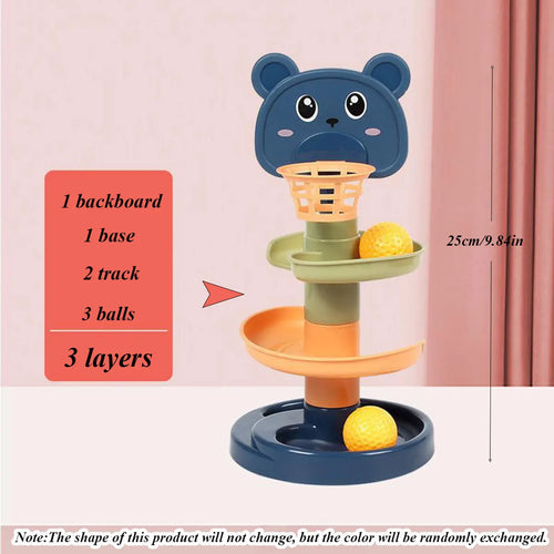Different Layers Baby Track Rolling Ball Toy Early Educational Puzzle
