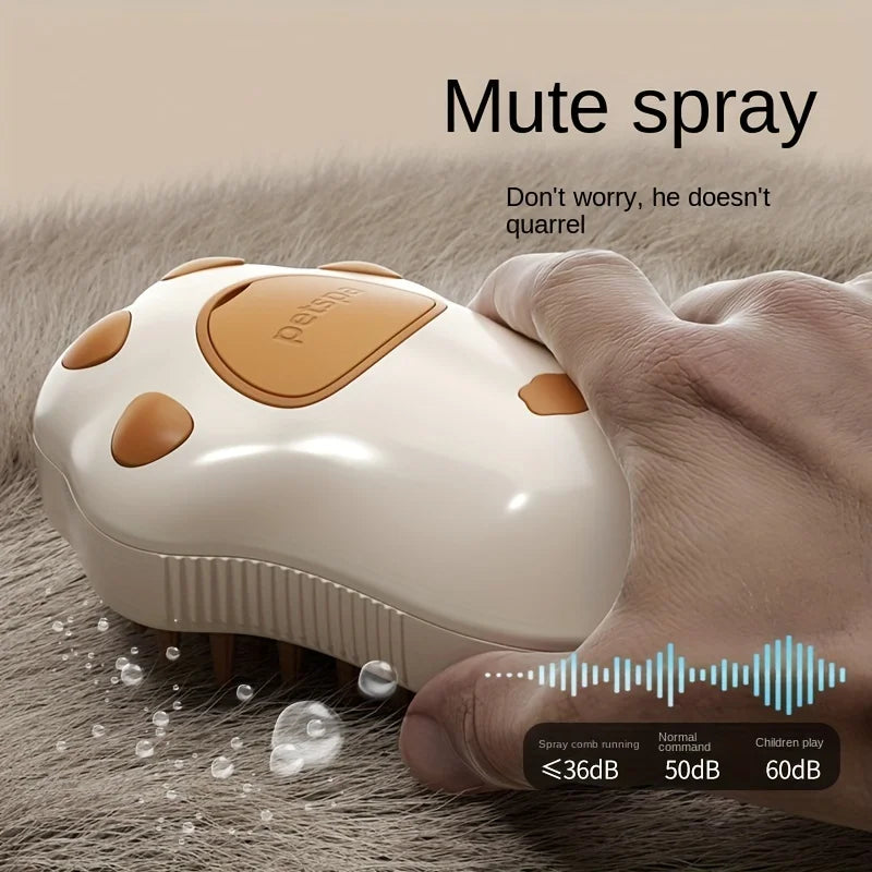 3 In 1 Cat Dog Steamy Brush, Silicone Self-Cleaning Spray Cat Brush