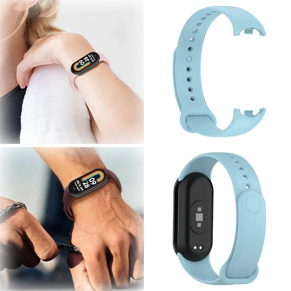Silicone Strap For Xiaomi Mi band 8-8 NFC Sport Belt Replacement