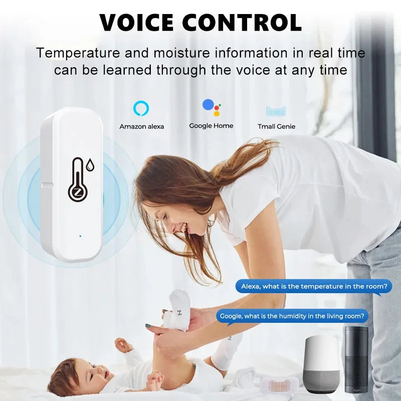 Zigbee WiFi Temperature And Humidity Sensor APP Remote Monitor For
