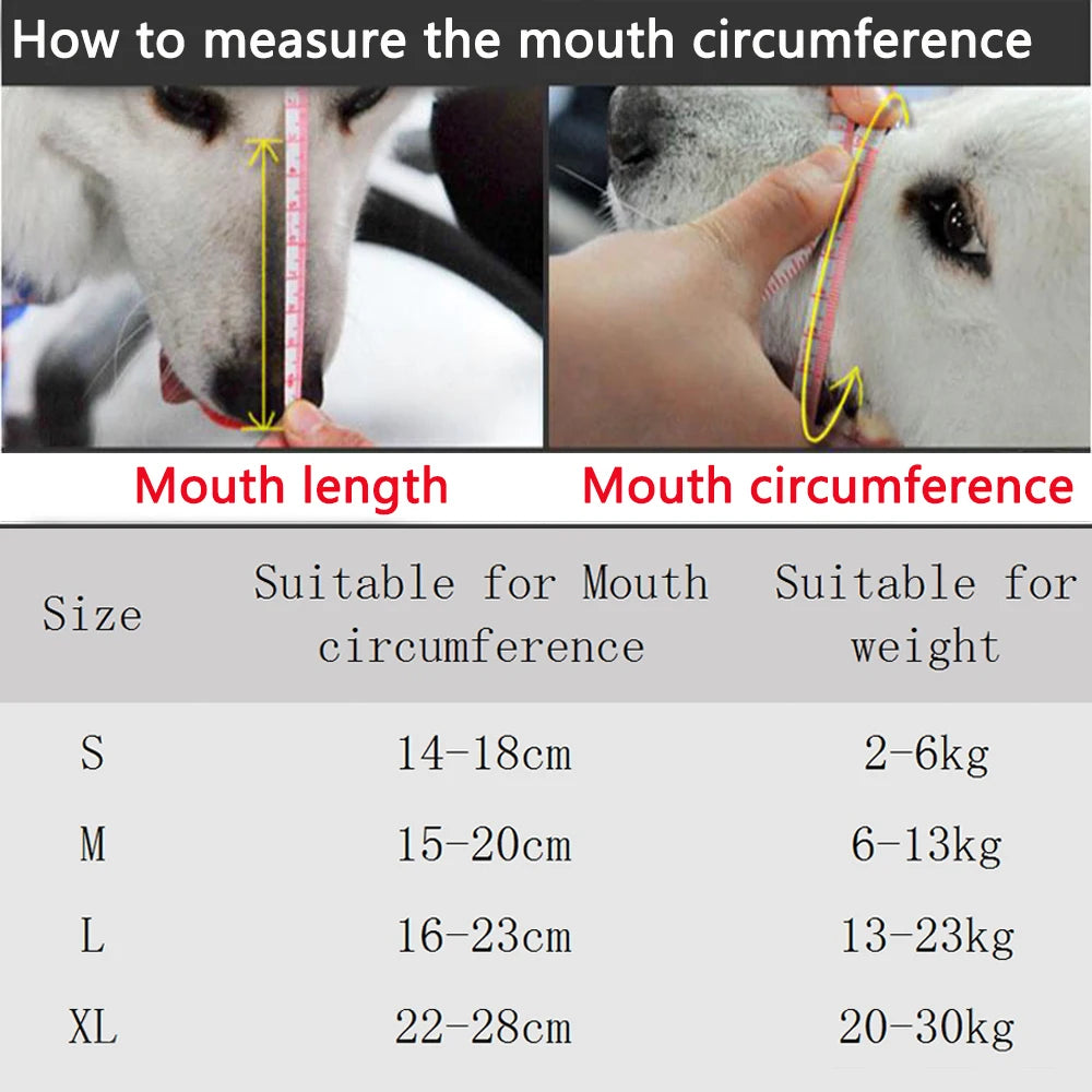 Anti Barking Dog Muzzle for Dogs Adjustable Mesh Breathable Pet Mouth