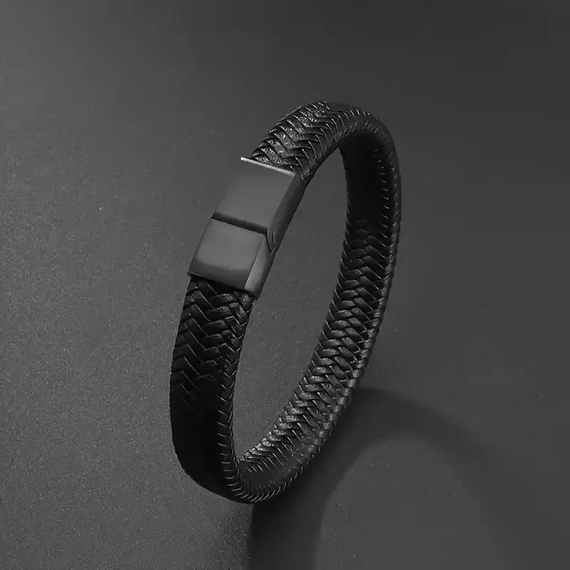 1PC Men's and Women's Fashion Trend Leather Weaving Rope Bracelet