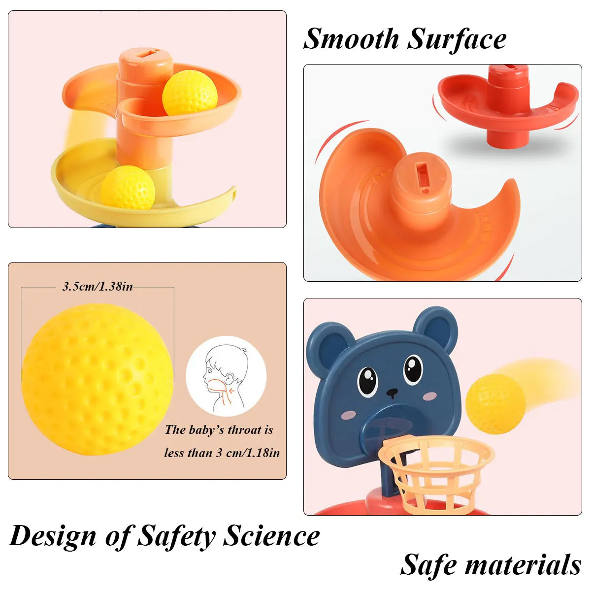 Different Layers Baby Track Rolling Ball Toy Early Educational Puzzle