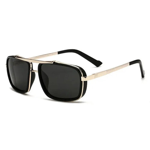 New Sunglasses Punk Sunglasses New Men's Square Uv400 Twin-beam
