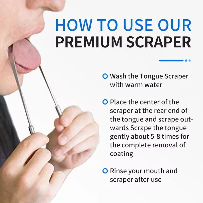 304 Stainless Steel U-Shaped Tongue Scraper Tongue Scraper Unisex Bad