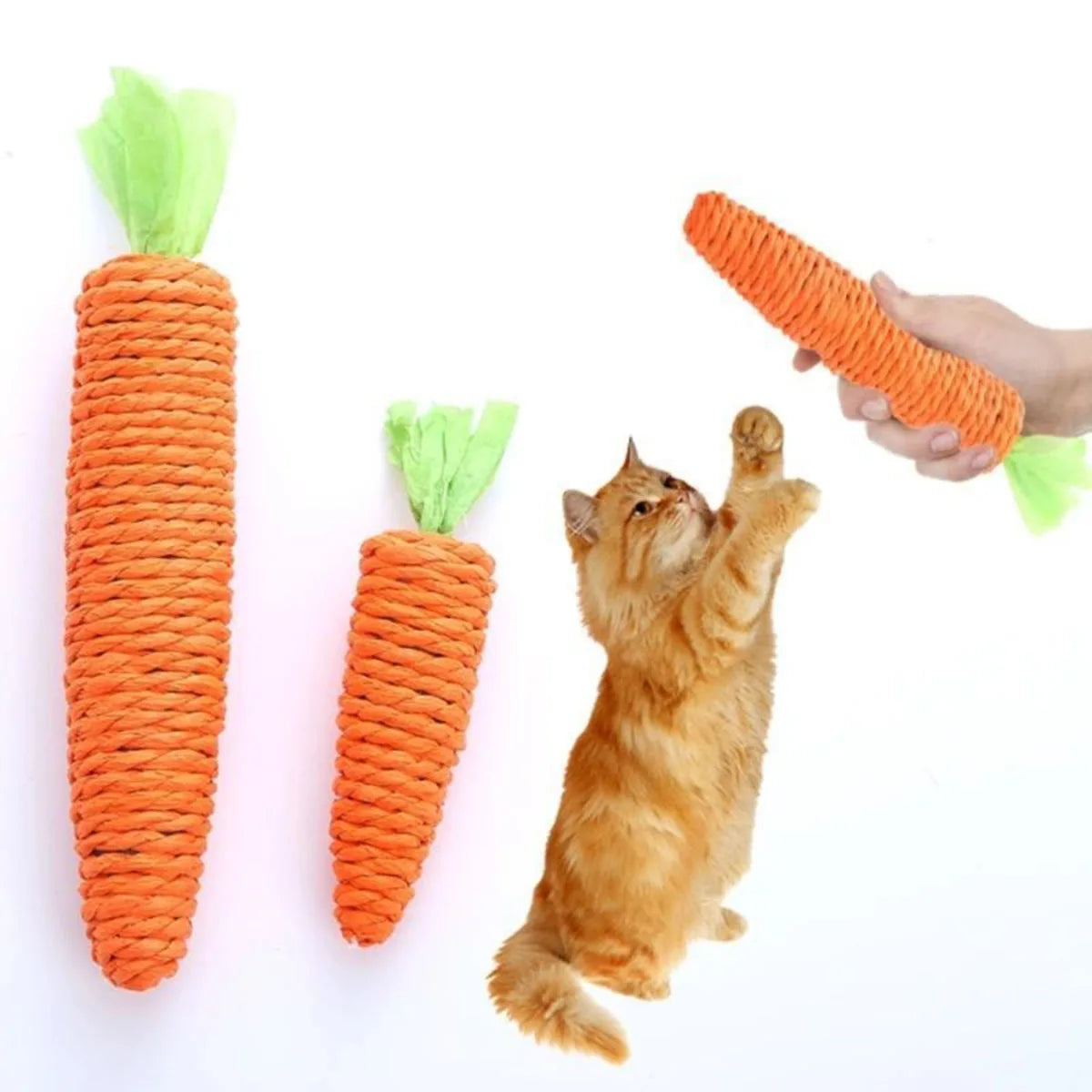 Cat Toys Simulation Carrot Sounding Pet Toys For Kitten Dogs Sisal