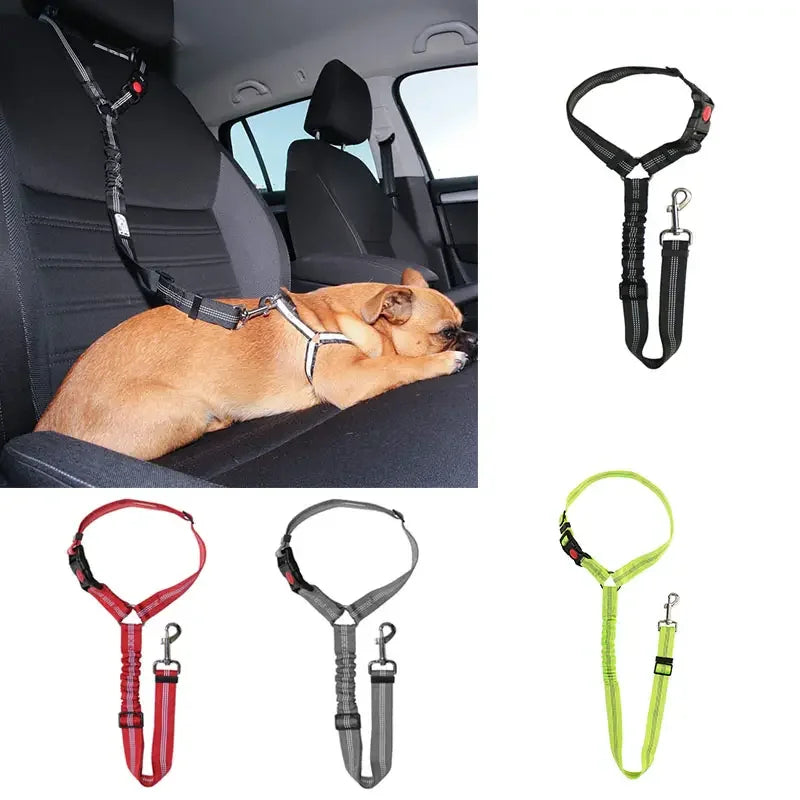 Reflective Pet Dog Car Seat Belt Puppy Collar Walking Travel Car