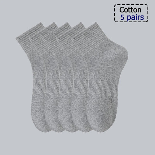 3/5/6 Pairs Cotton Outdoor Sports Socks, Sweat Absorbing and Odor