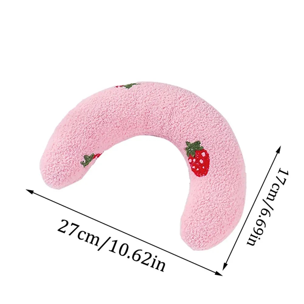 1PC Little Pillow for Cats, Ultra Soft Fluffy Pet Calming Toy Half