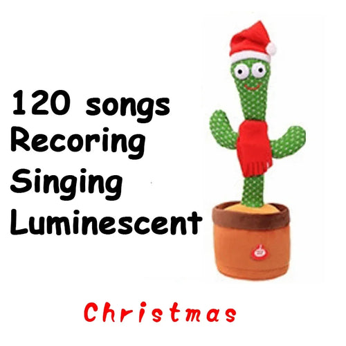 A talking cactus toy that can be charged, recorded, and repeated.