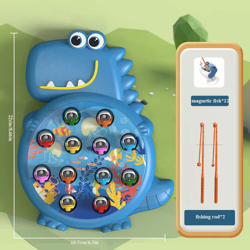 Dinosaur Simple Magnetic Fishing Toys Play Rod Game Toys for Children