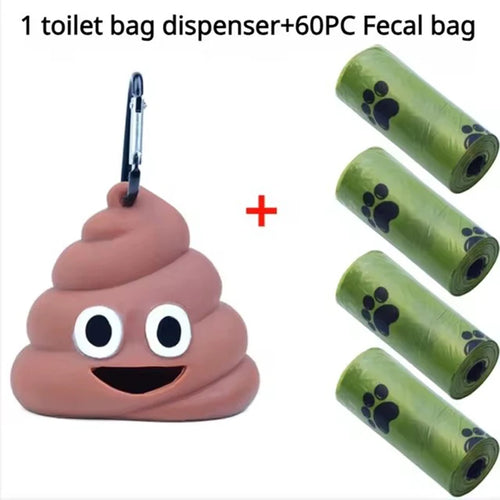 Pet Fecal Bag Dispenser Cat Dog Outdoor Garbage Pocket Hanging Buckle