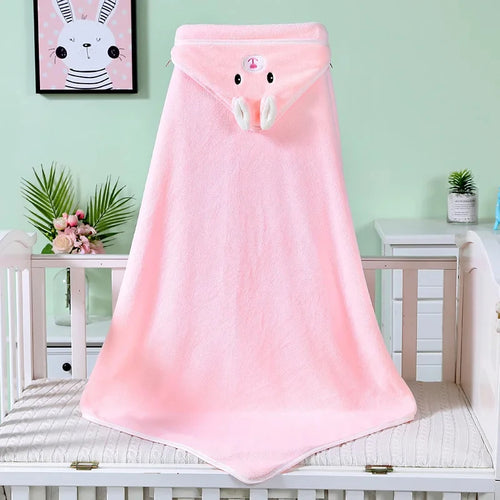 Baby Hooded Bath Towels Cartoon Animal Newborn Soft Towel Blanket