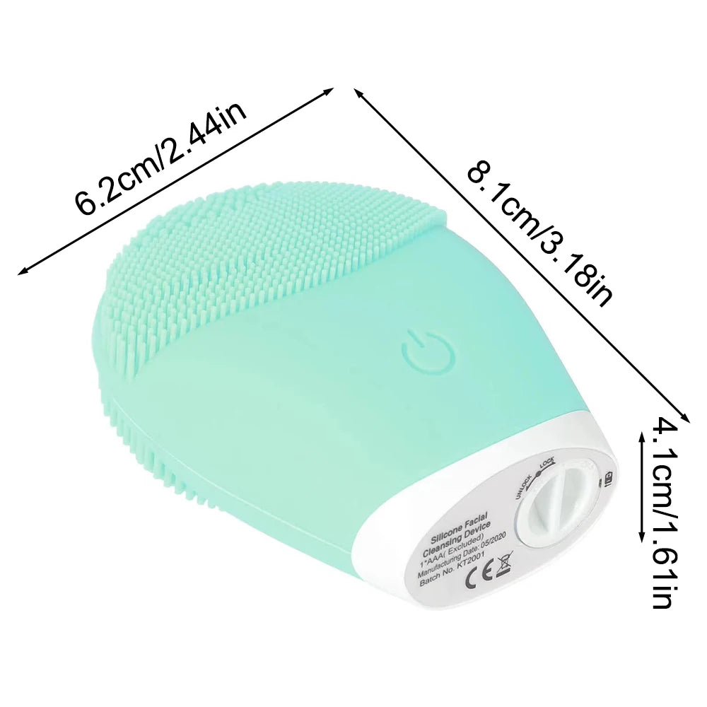 Electric Silicone Facial Cleanser Massager Skincare Massage Tool