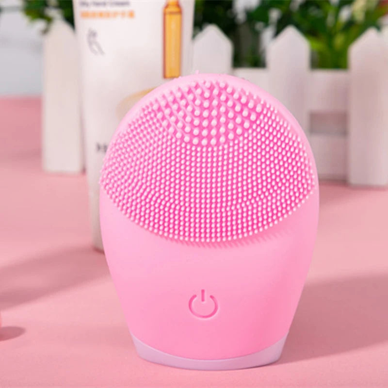 Electric Silicone Facial Cleanser Massager Skincare Massage Tool