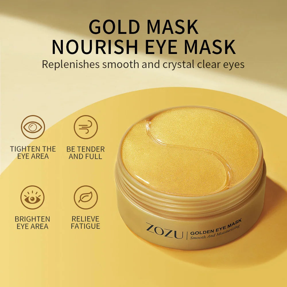 120pcs Avocado Golden Collagen Eye Mask Anti Dark Circles Removal Eye