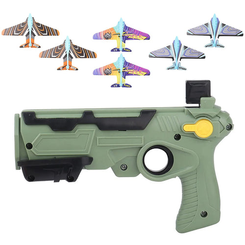 HOT!Airplane Launcher Bubble Catapult With 6 Small Plane Toy Funny