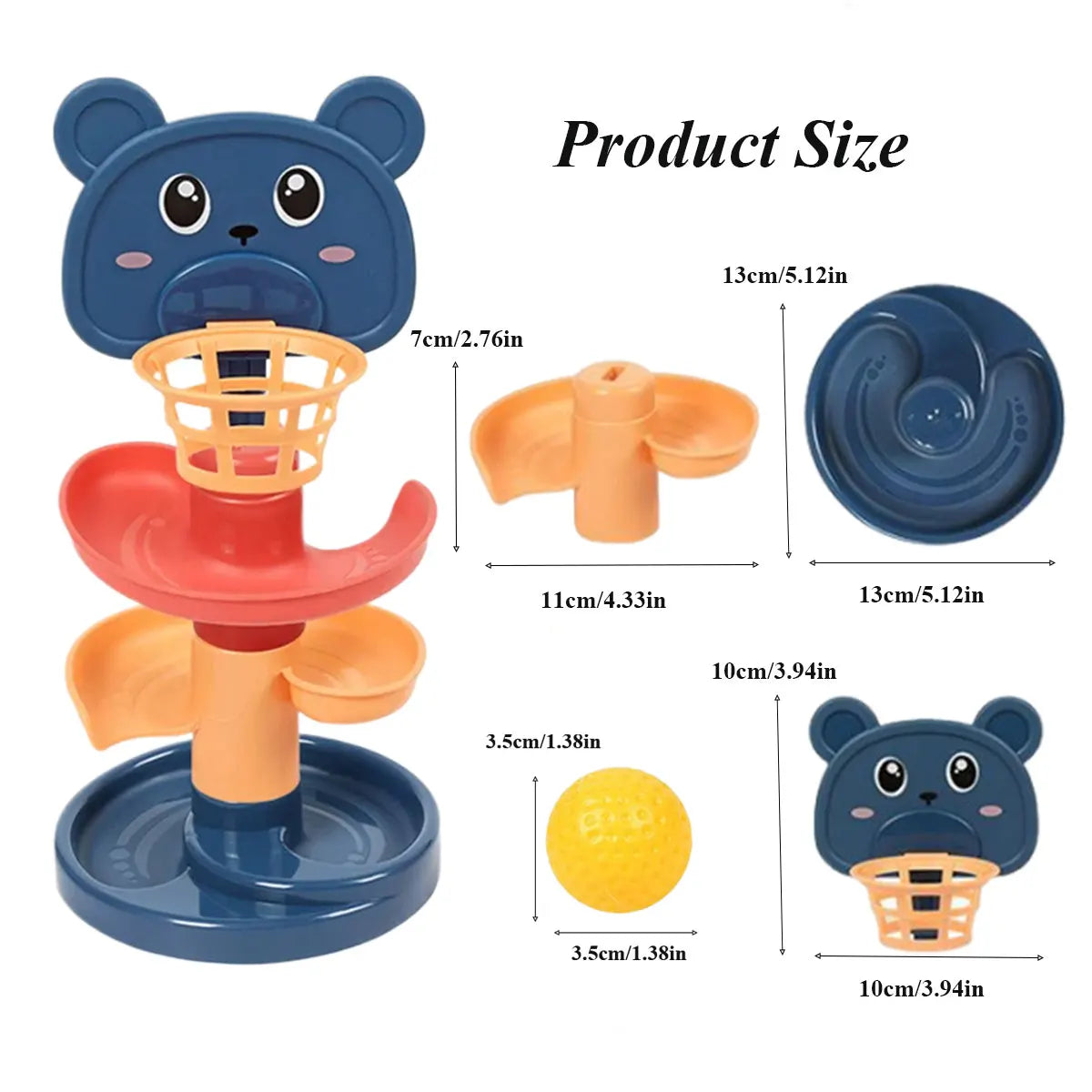 Different Layers Baby Track Rolling Ball Toy Early Educational Puzzle