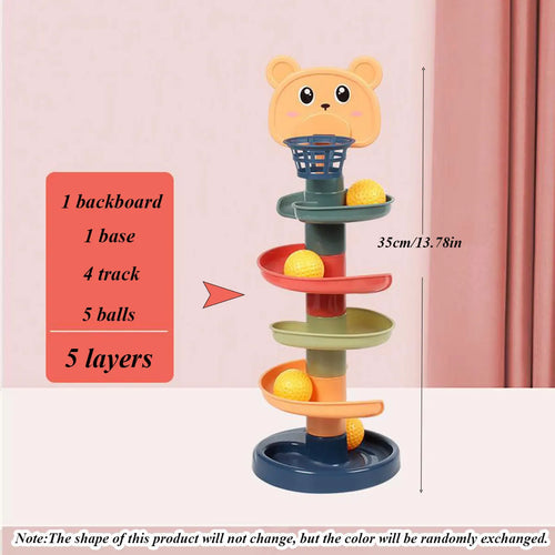 Different Layers Baby Track Rolling Ball Toy Early Educational Puzzle
