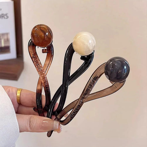 Summer Barrettes For Women Vintage Colorful Ball Shape Hairpin Daily