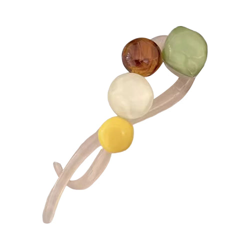 Summer Barrettes For Women Vintage Colorful Ball Shape Hairpin Daily