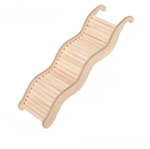 1PC Wooden Wave Staircase Hamster Toy Pet Supplies Cage Decor