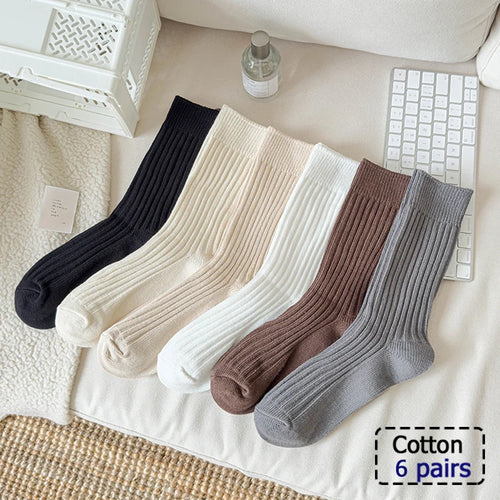 3/5/6 Pairs Cotton Outdoor Sports Socks, Sweat Absorbing and Odor
