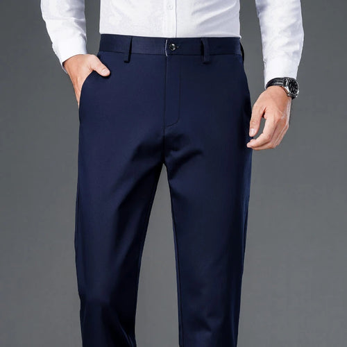Male Smart Casual Pants Stretchy Sports Men's Fast Dry Trousers Spring