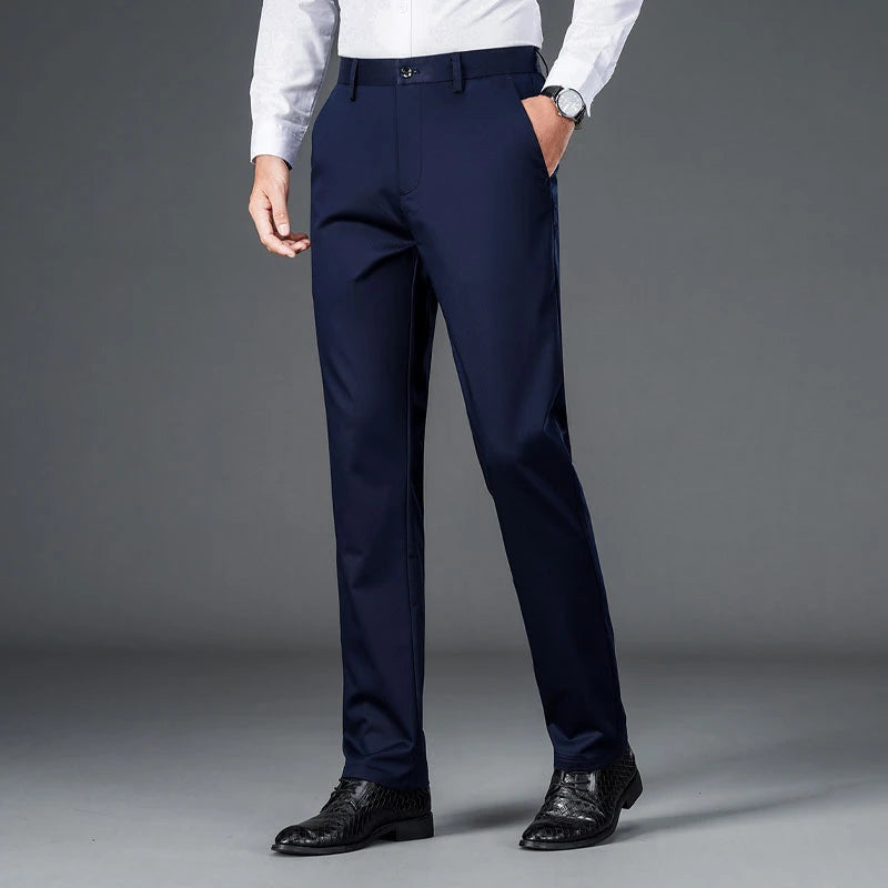 Male Smart Casual Pants Stretchy Sports Men's Fast Dry Trousers Spring