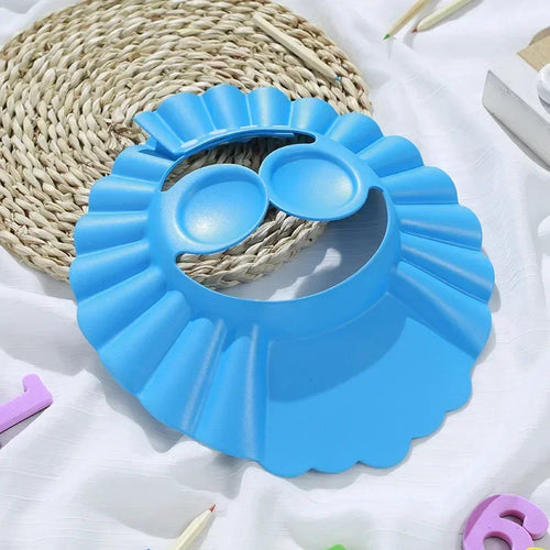 Baby Shower Soft Cap Adjustable Hair Wash Hat for Kids Ear Protection