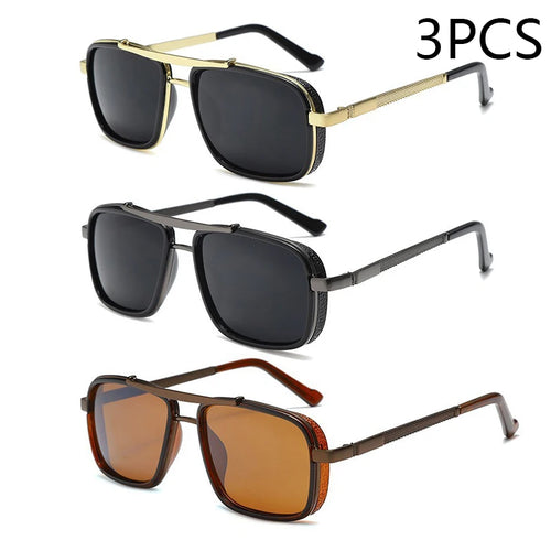 New Sunglasses Punk Sunglasses New Men's Square Uv400 Twin-beam