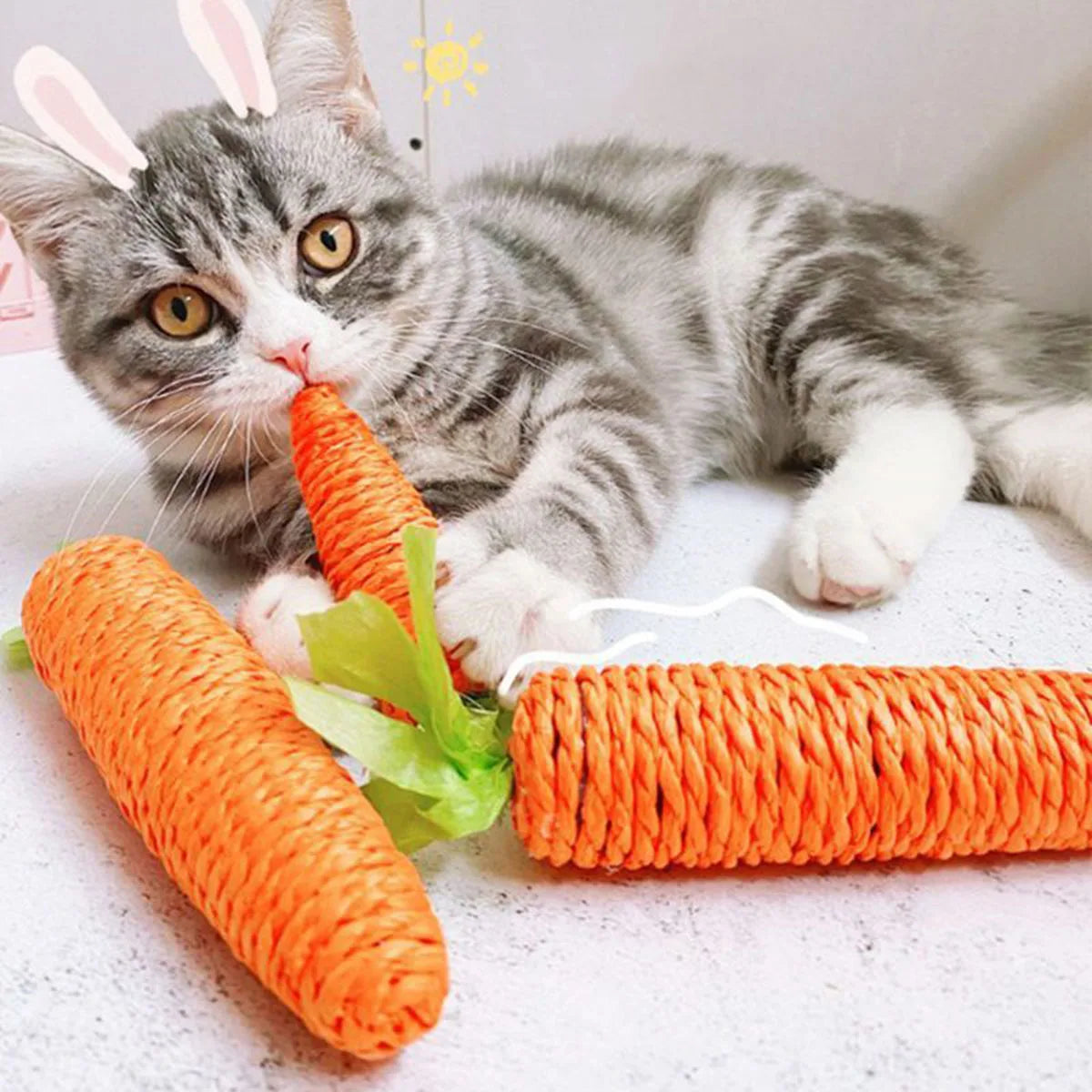 Cat Toys Simulation Carrot Sounding Pet Toys For Kitten Dogs Sisal