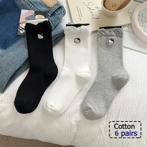 3/5/6 Pairs Cotton Outdoor Sports Socks, Sweat Absorbing and Odor