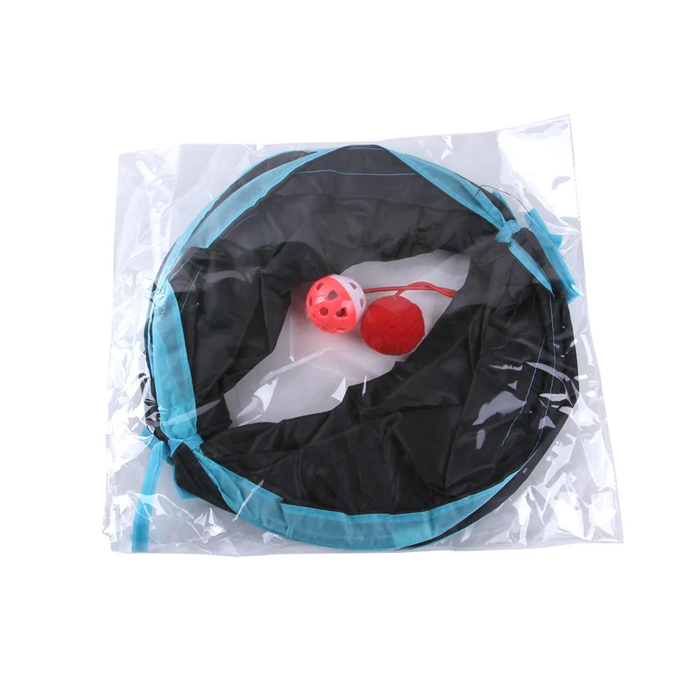 Cat Tunnel Foldable Cats Tunnel Cat Toy Breathable Drill Barrel for
