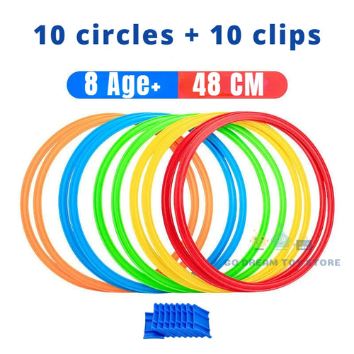 Outdoor Kids Funny Physical Training Sport Toys Lattice Jump Ring Set