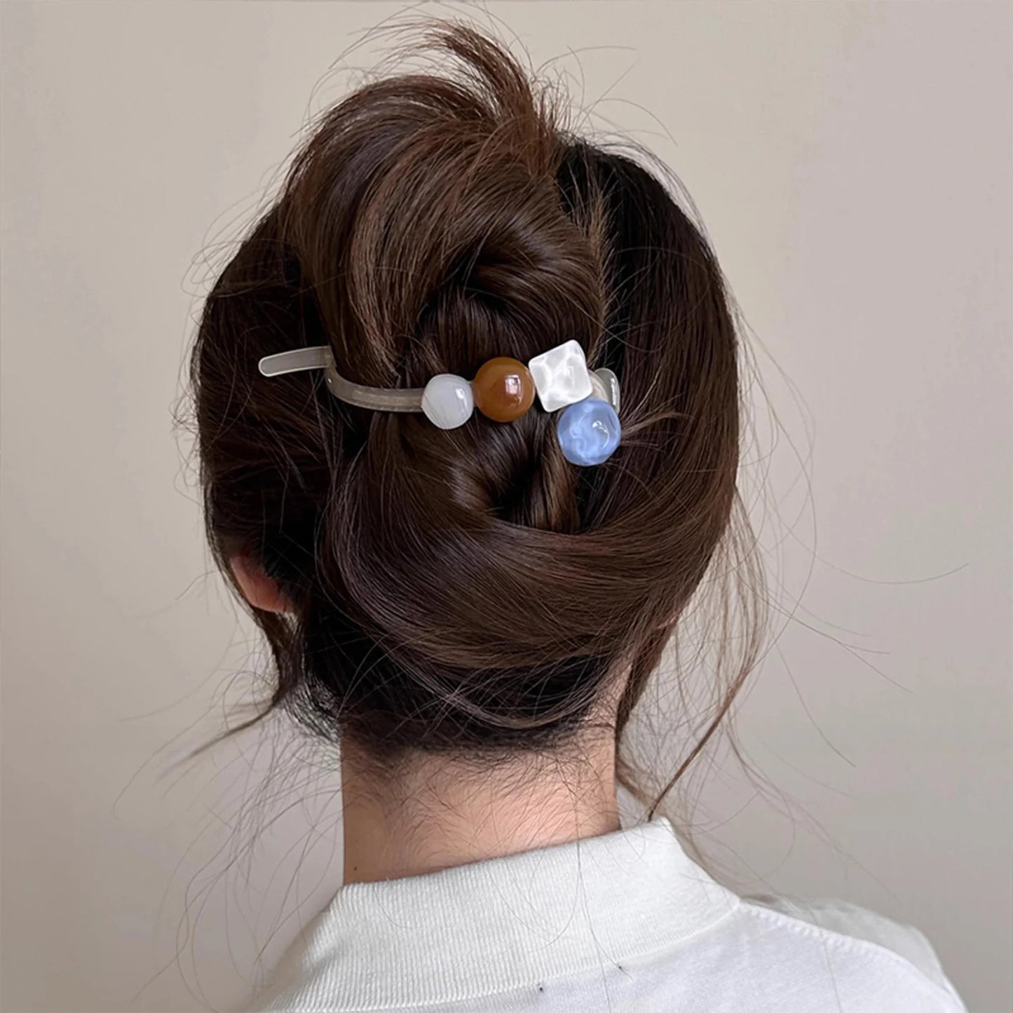 Summer Barrettes For Women Vintage Colorful Ball Shape Hairpin Daily